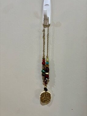 Chico's Gold-Tone Multicolor Beaded Pendant Necklace